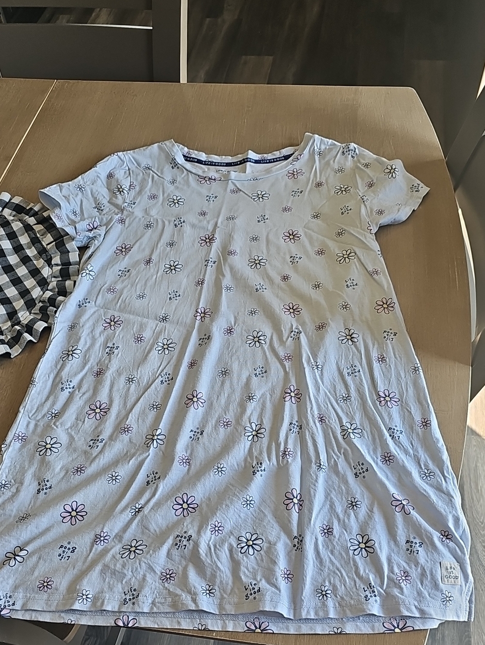 Life Is Good Light Blue Floral Nightgown